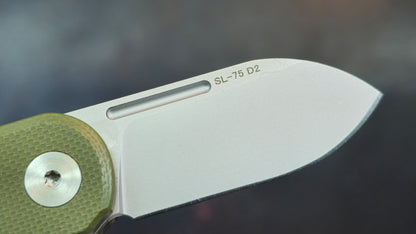 SixLeaf SL-75B-Green Micro Mini Folding Knife G10 Handle D2 Blade