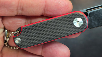 SixLeaf SL-75B-Black Micro Mini Folding Knife G10 Handle D2 Blade