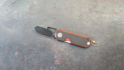 SixLeaf SL-75A-Black Micro Mini Folding Knife G10 Handle D2 Blade