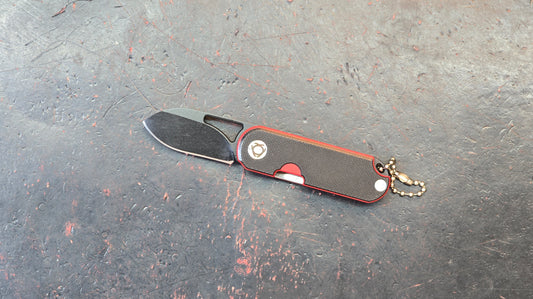 SixLeaf SL-75A-Black Micro Mini Folding Knife G10 Handle D2 Blade