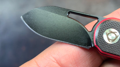 SixLeaf SL-75A-Black Micro Mini Folding Knife G10 Handle D2 Blade