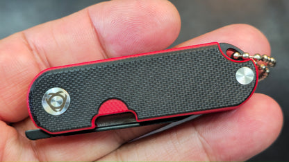 SixLeaf SL-75A-Black Micro Mini Folding Knife G10 Handle D2 Blade