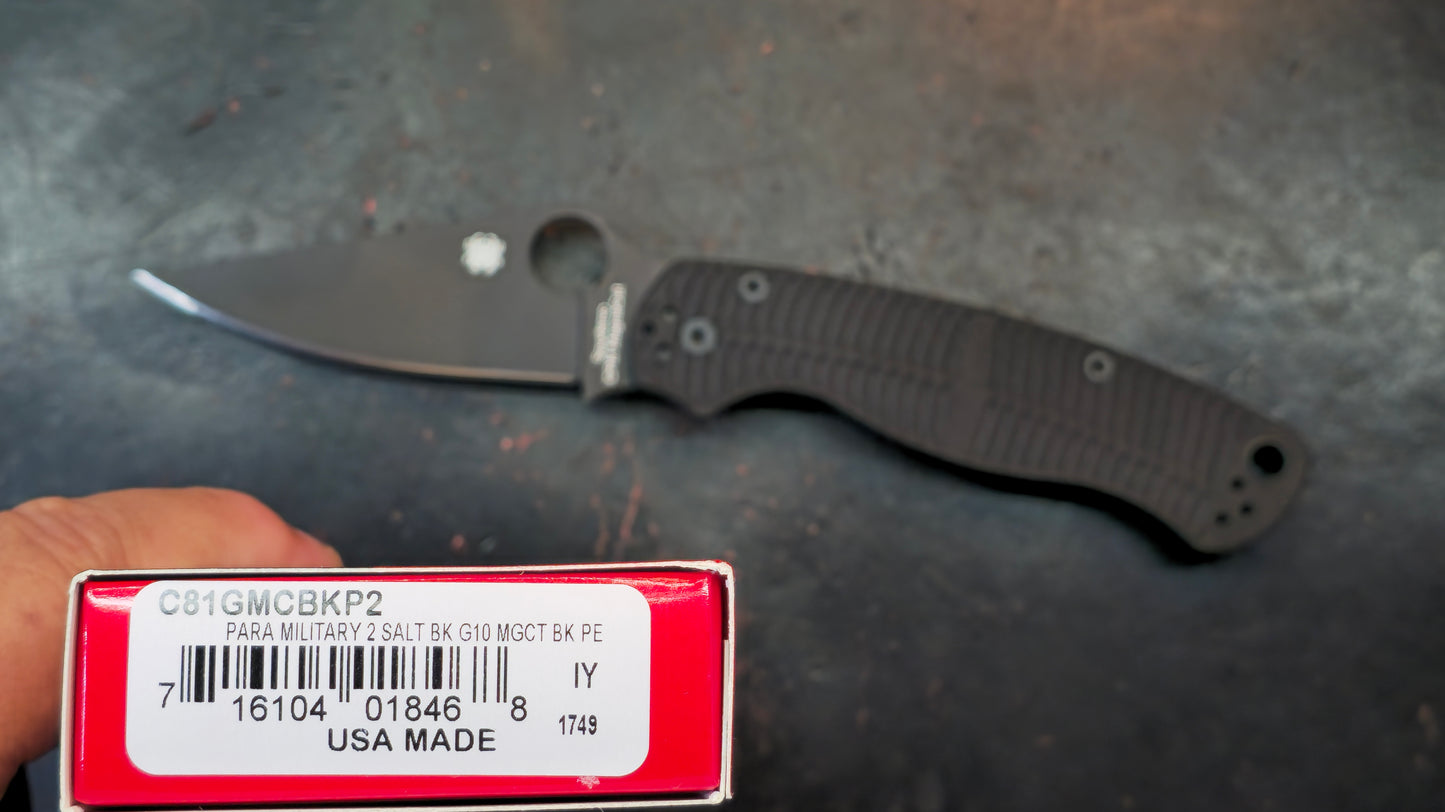 Spyderco Para 2 SALT G-10 Magnacut