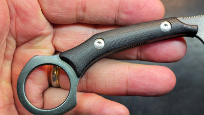 ITOKEY Tactical Knife EDC Fixed Knife G10 Handle with Kydex sheath, D2 Blade Full Tang