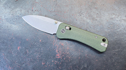 WE Banter 2 Green Canvas Micarta Handle S35VN Blade