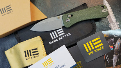 WE Banter 2 Green Canvas Micarta Handle S35VN Blade
