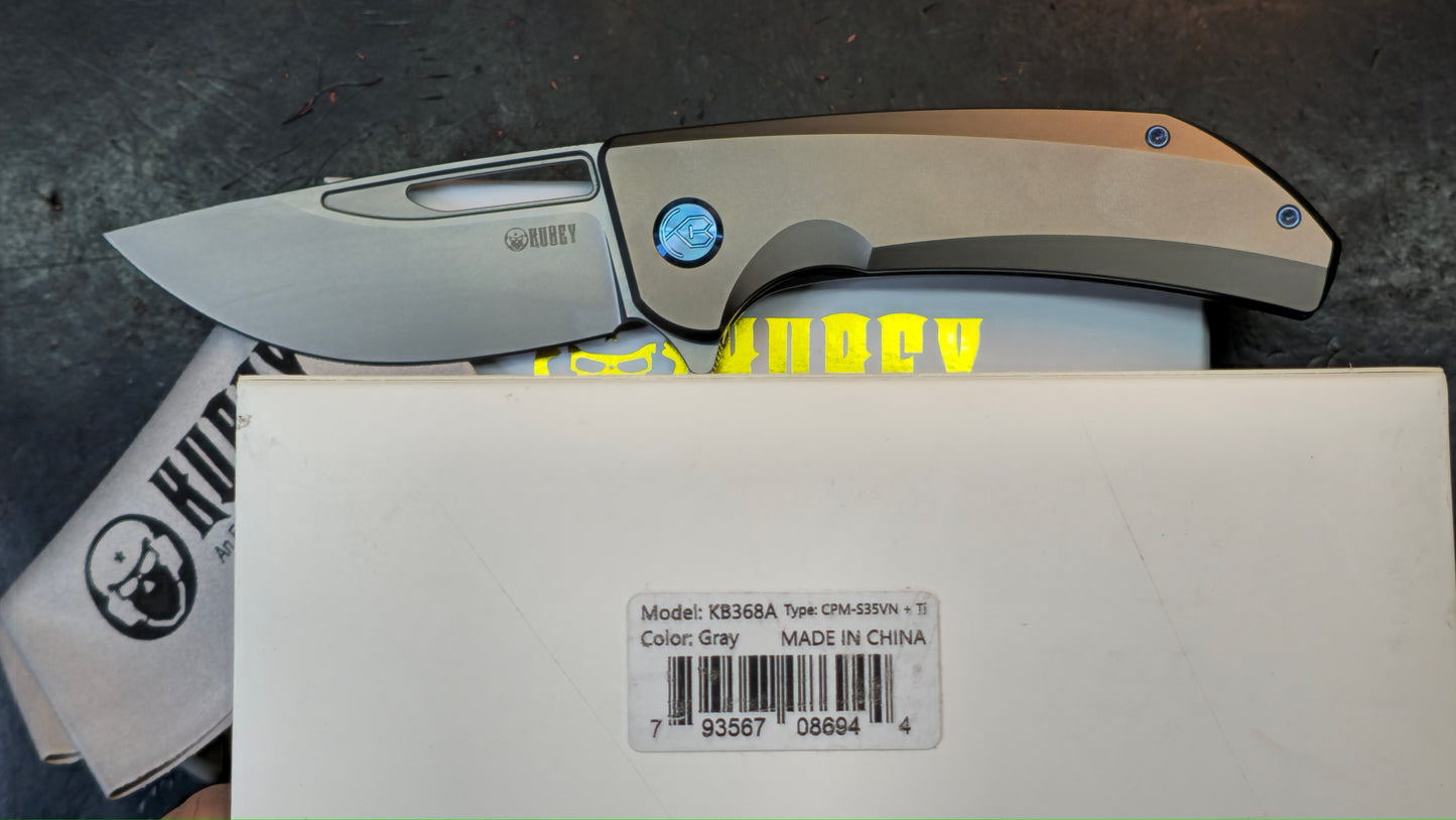 KUBEY Hyperion Titanium CPM S35VN (NEW)