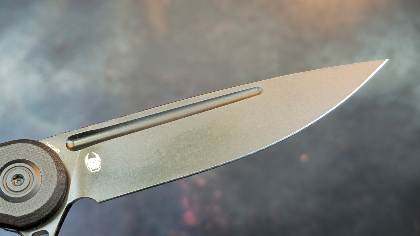 Kubey Mizo Folding Knife Black G10 Handle 14C28N