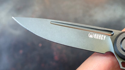 Kubey Mizo Folding Knife Black G10 Handle 14C28N