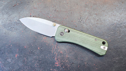 WE Banter 2 Green Canvas Micarta Handle S35VN Blade (USED)