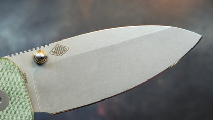 WE Banter 2 Green Canvas Micarta Handle S35VN Blade (USED)