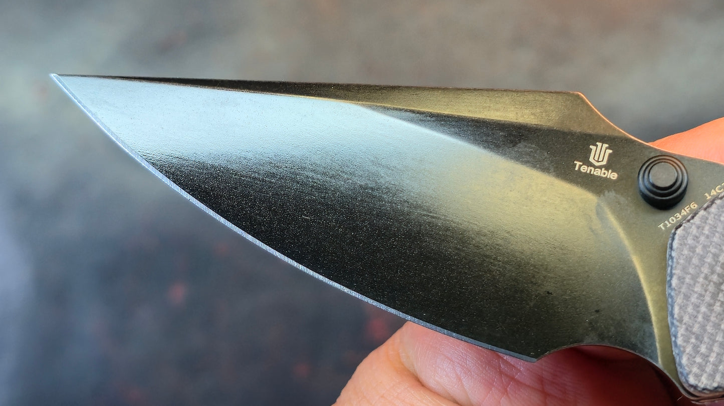 Tenable Fenrir Folding Knife Black Micarta Handle 14C28N Harpoon