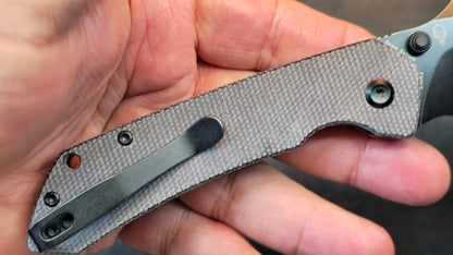 Tenable Fenrir Folding Knife Black Micarta Handle 14C28N Harpoon