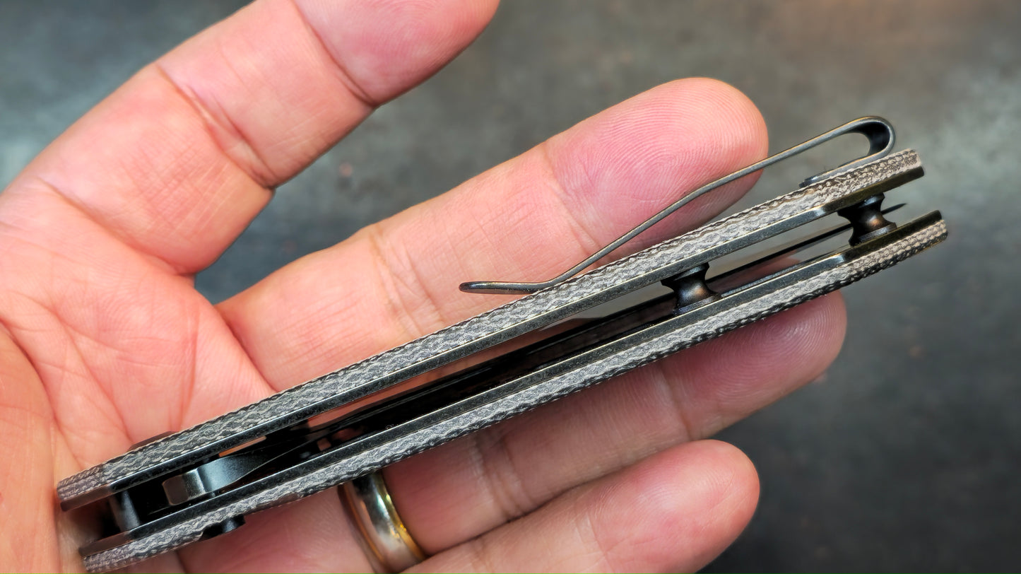 Tenable Fenrir Folding Knife Black Micarta Handle 14C28N Harpoon