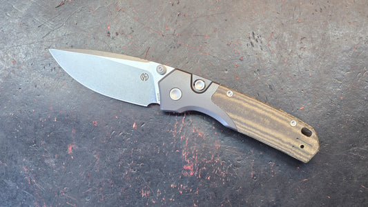 Vosteed Psyop Folding Knife Green Norplex UltreX Micarta Handle S35VN