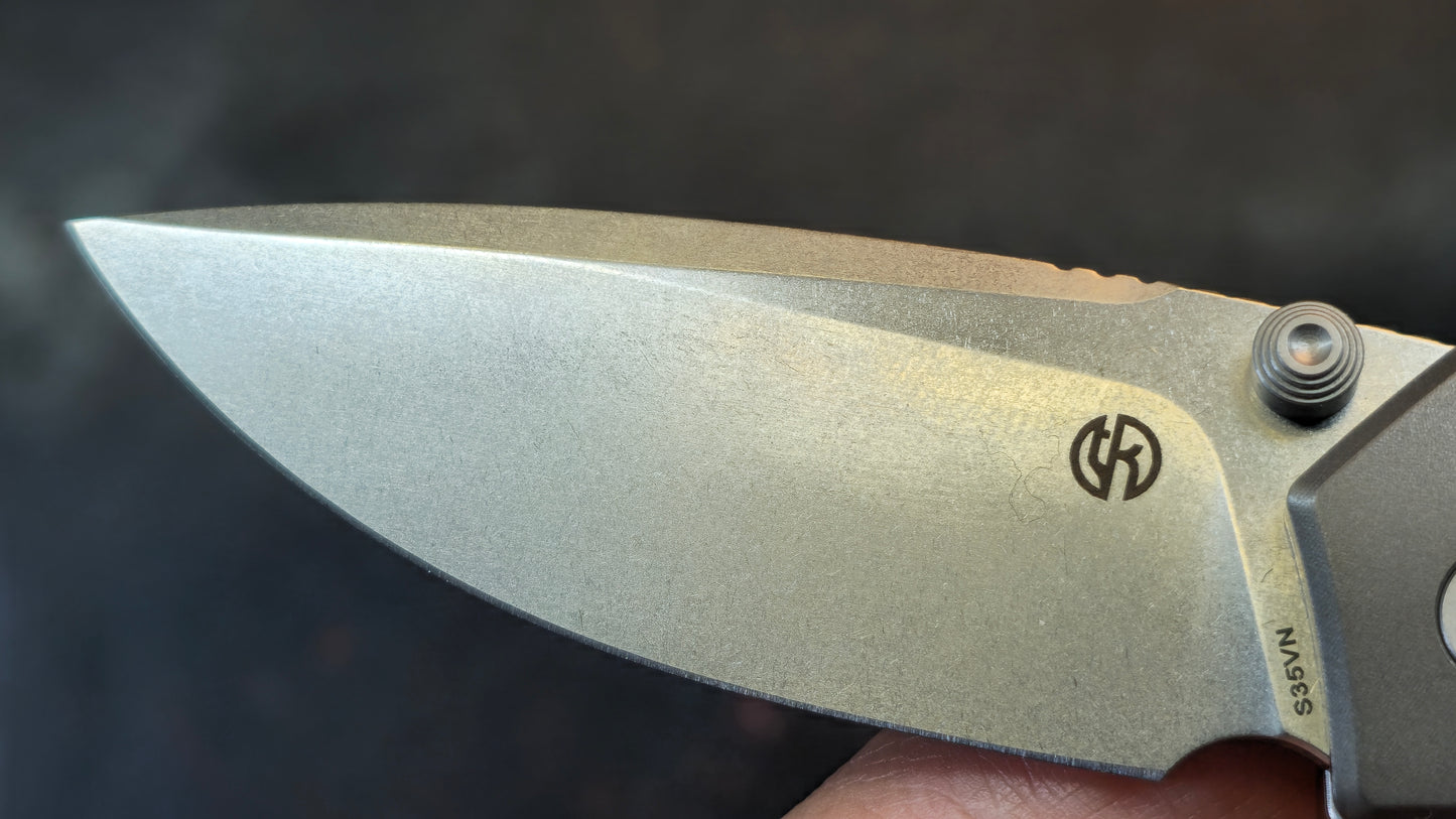 Vosteed Psyop Folding Knife Green Norplex UltreX Micarta Handle S35VN