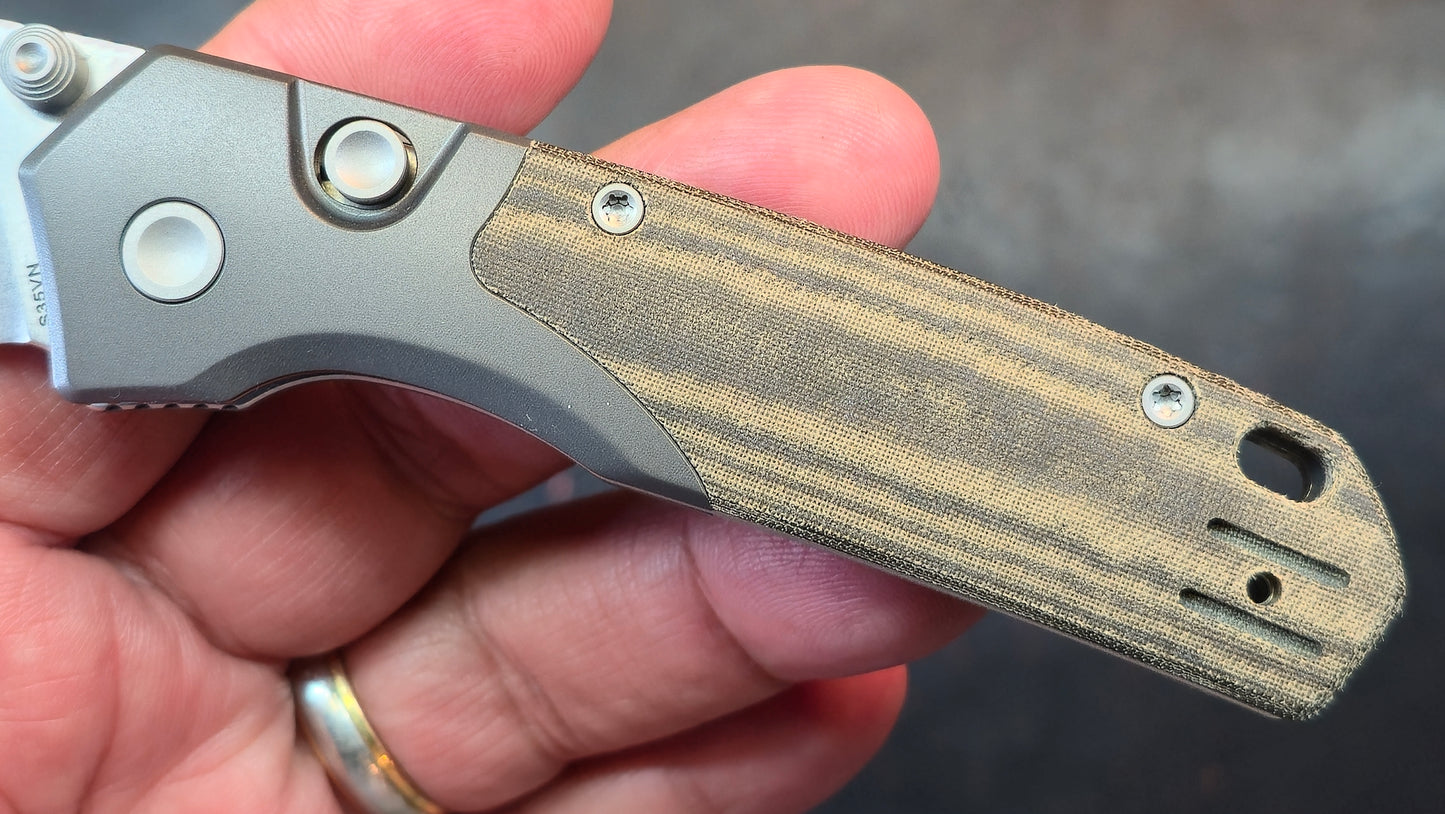 Vosteed Psyop Folding Knife Green Norplex UltreX Micarta Handle S35VN