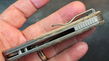 Vosteed Psyop Folding Knife Green Norplex UltreX Micarta Handle S35VN