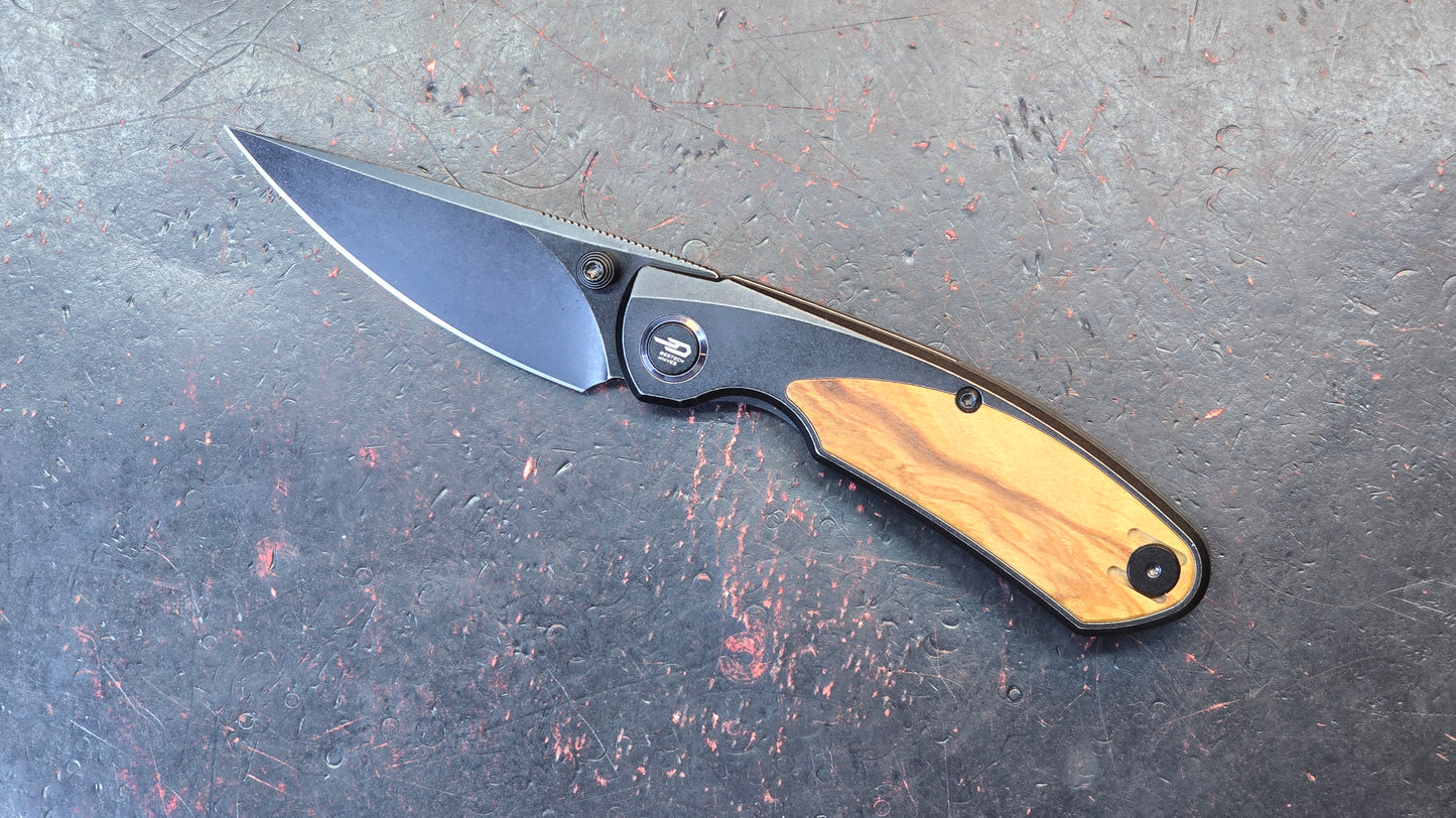 Bestech LITO Titanium/Olive Wood Handle M390