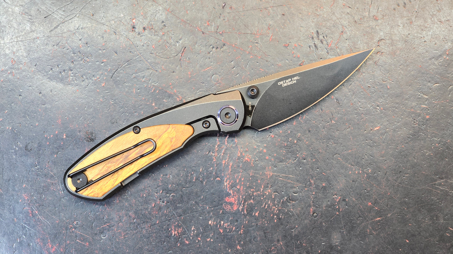 Bestech LITO Titanium/Olive Wood Handle M390