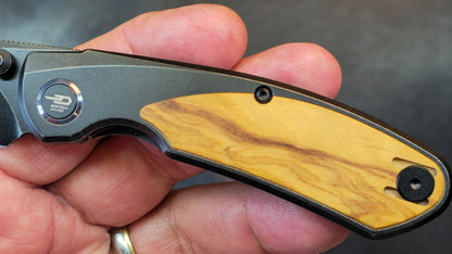 Bestech LITO Titanium/Olive Wood Handle M390