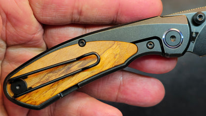 Bestech LITO Titanium/Olive Wood Handle M390