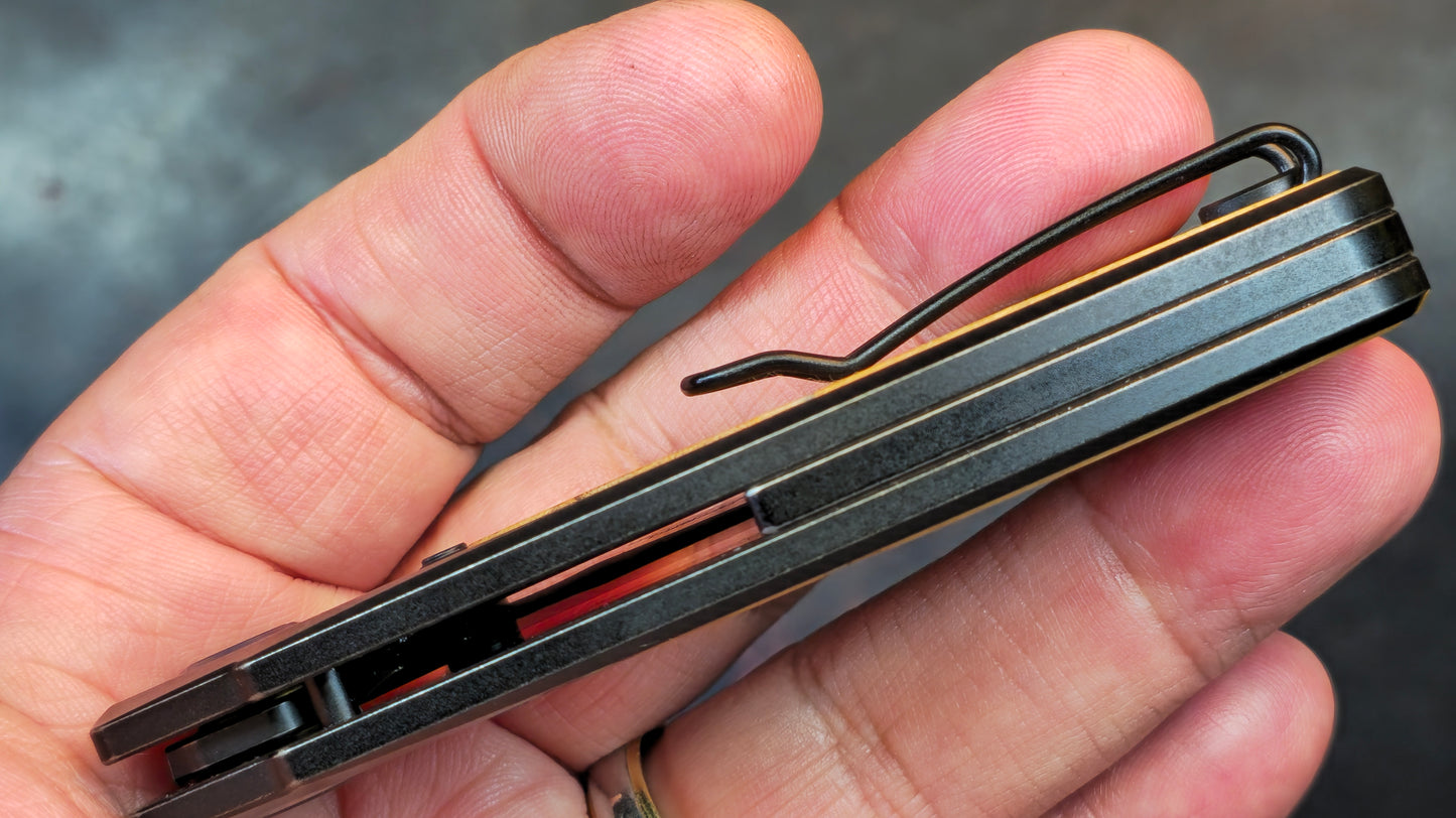 Bestech LITO Titanium/Olive Wood Handle M390