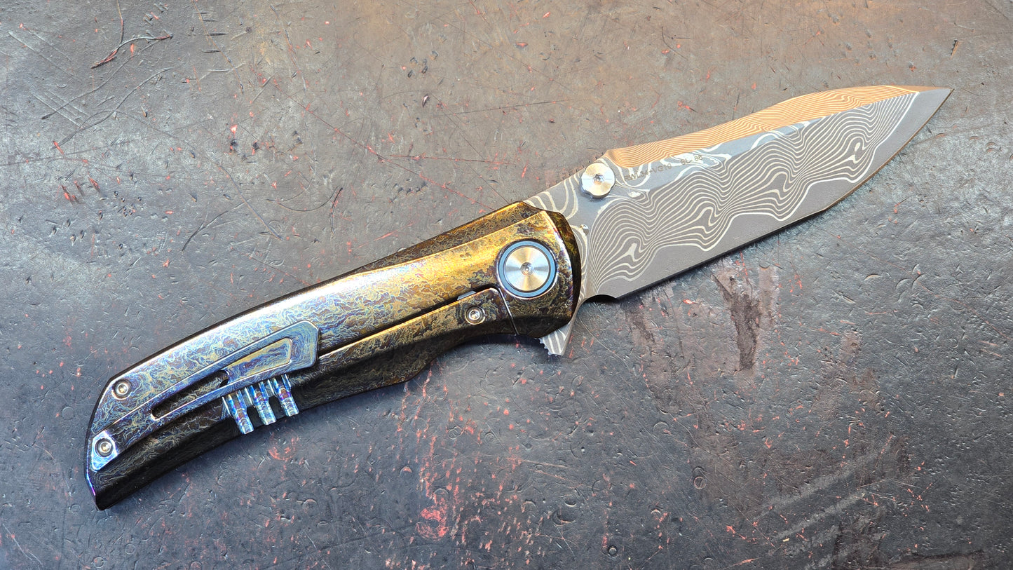 Sixleaf SL-86 Titanium Lightning Ano RWL34+VG-10 Blade