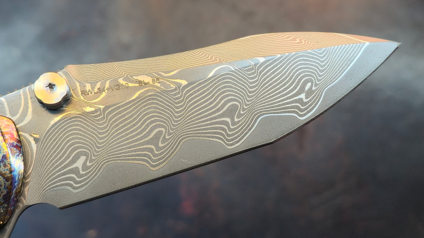 Sixleaf SL-86 Titanium Lightning Ano RWL34+VG-10 Blade