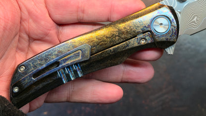 Sixleaf SL-86 Titanium Lightning Ano RWL34+VG-10 Blade