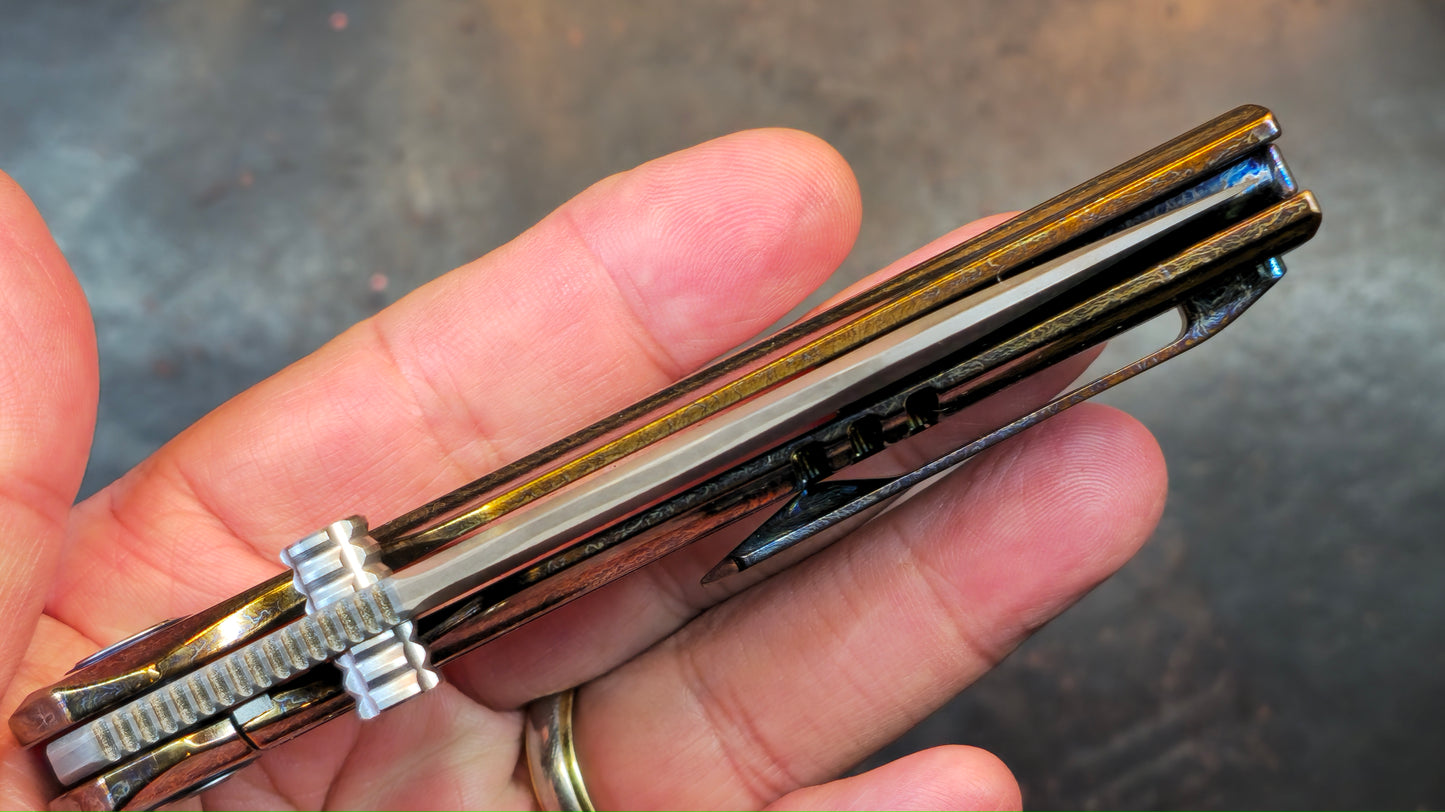 Sixleaf SL-86 Titanium Lightning Ano RWL34+VG-10 Blade