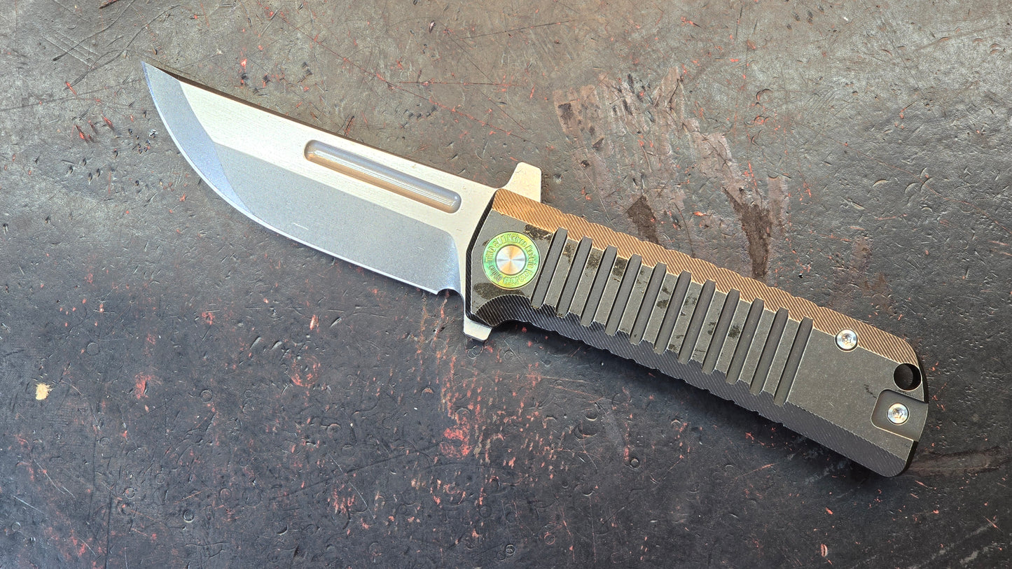 TWOSUN TS555 Titanium Handle M390 Blade