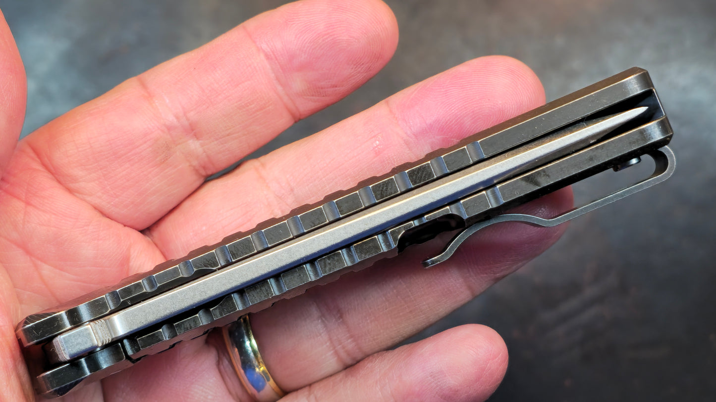 TWOSUN TS555 Titanium Handle M390 Blade