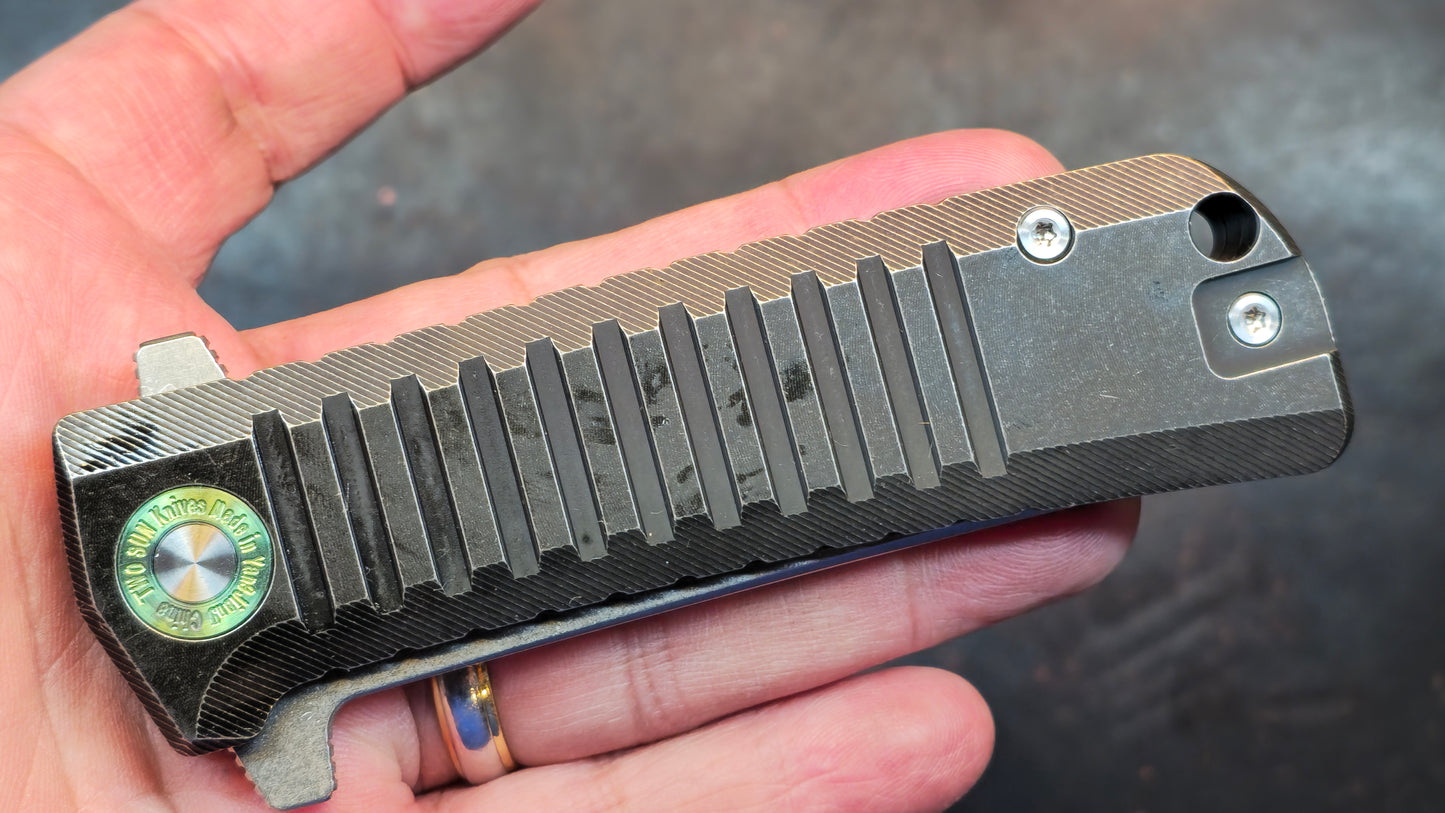 TWOSUN TS555 Titanium Handle M390 Blade