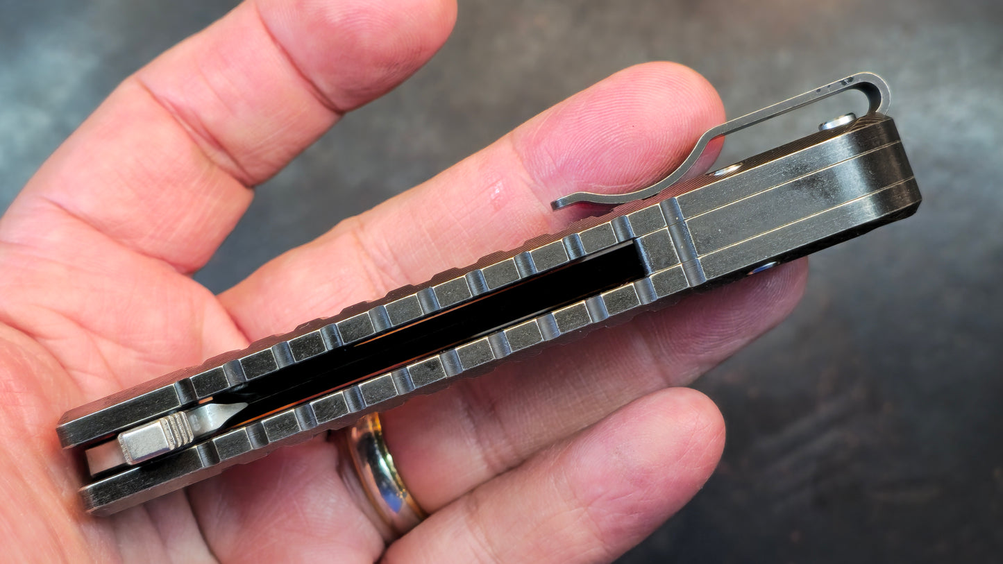 TWOSUN TS555 Titanium Handle M390 Blade