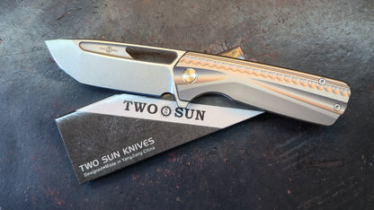 TWOSUN TS490 TITANIUM HANDLE 14C28N Blade