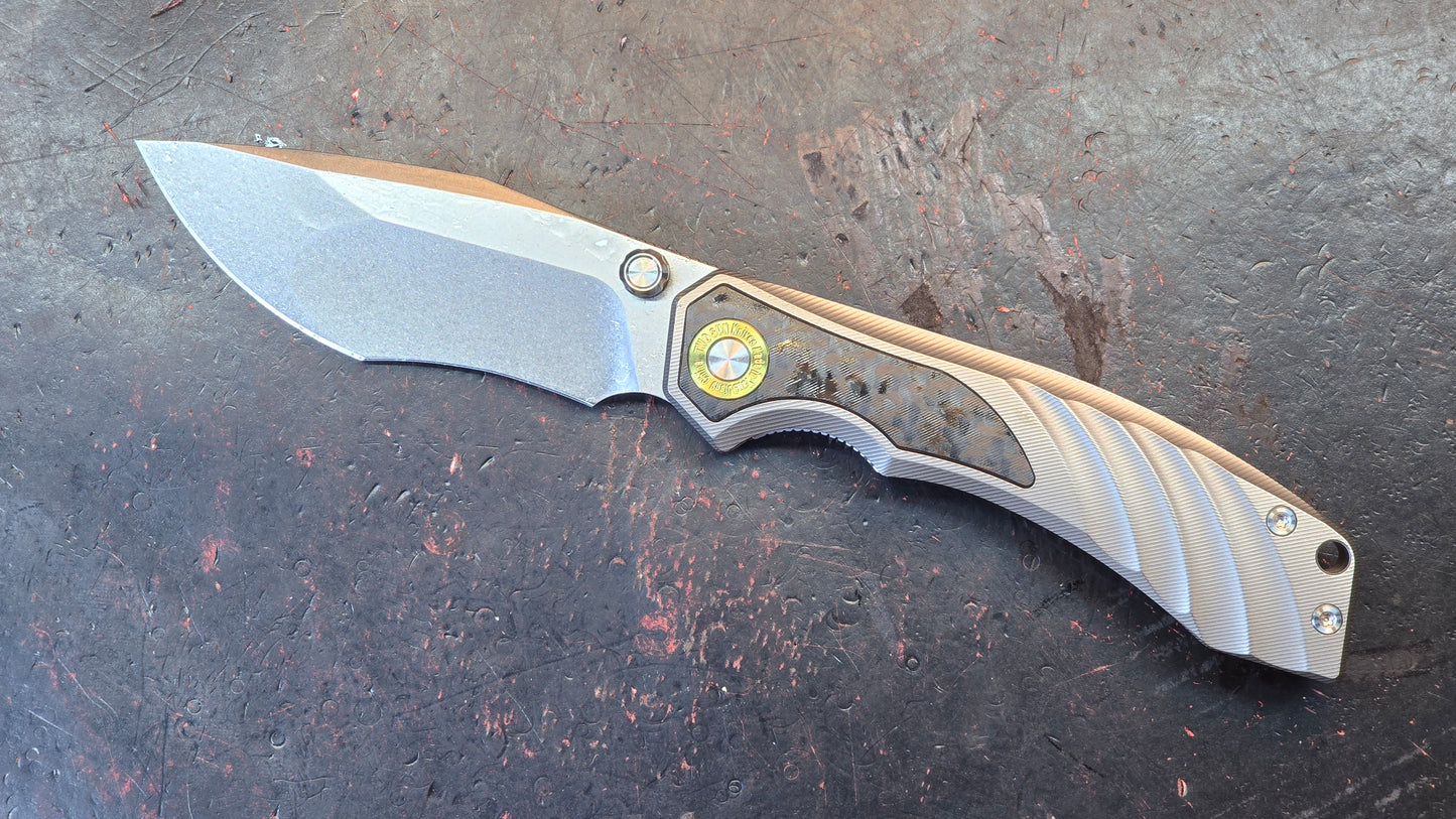 TwoSun TS560 Titanium/CF Handle M390 Blade