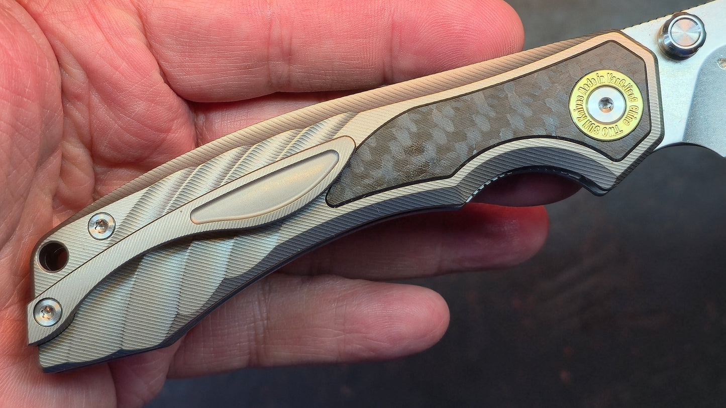 TwoSun TS560 Titanium/CF Handle M390 Blade