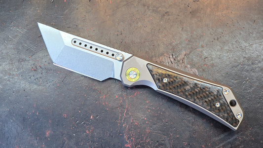 TWOSUN TS600 TITANIUM/CARBON FIBER HANDLE 14C28N Blade