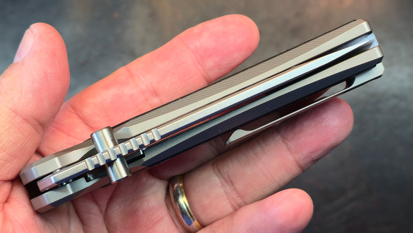 TWOSUN TS600 TITANIUM/CARBON FIBER HANDLE 14C28N Blade