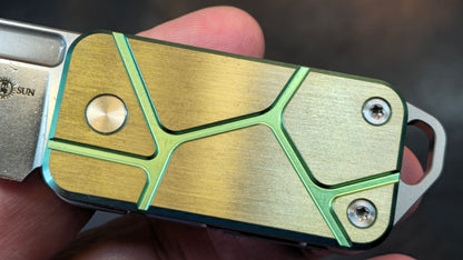 TWOSUN TS478 Gold / Gray / Black TITANIUM HANDLE M390