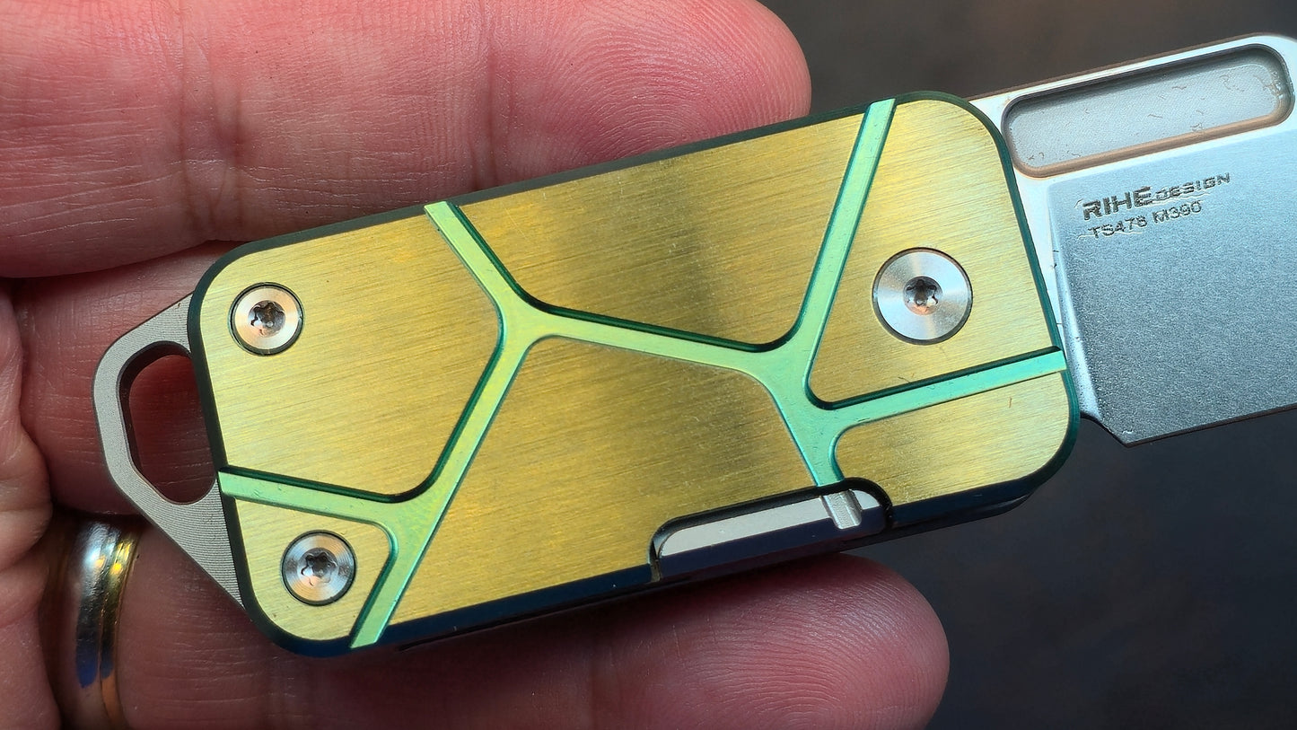 TWOSUN TS478 Gold / Gray / Black TITANIUM HANDLE M390