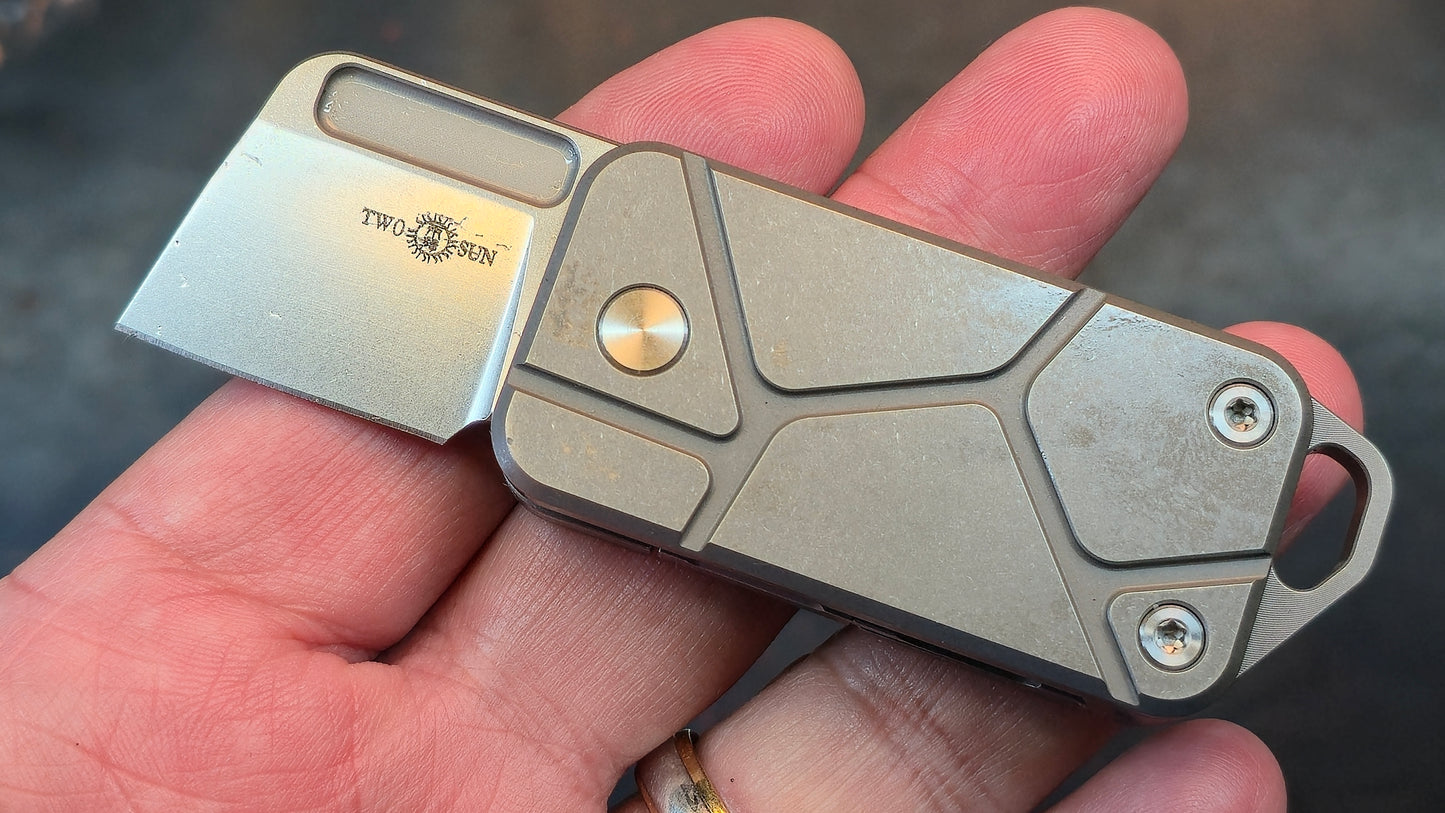 TWOSUN TS478 Gold / Gray / Black TITANIUM HANDLE M390