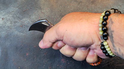 TWOSUN TS612 RED / Black FIXED KARAMBIT CLAW G10 Handle D2 STONEWASH