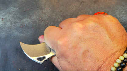 TWOSUN TS612 RED / Black FIXED KARAMBIT CLAW G10 Handle D2 STONEWASH