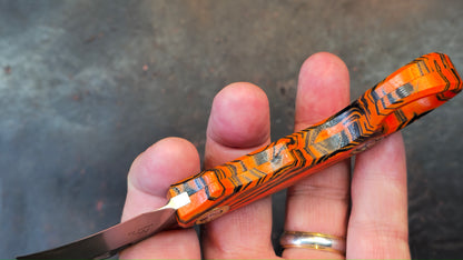 TWOSUN TS612 RED / Black FIXED KARAMBIT CLAW G10 Handle D2 STONEWASH