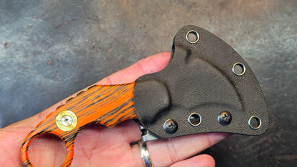 TWOSUN TS612 RED / Black FIXED KARAMBIT CLAW G10 Handle D2 STONEWASH