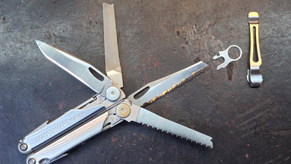 Leatherman Wave Plus Multi-Tool & Pocket clip / ring attachment