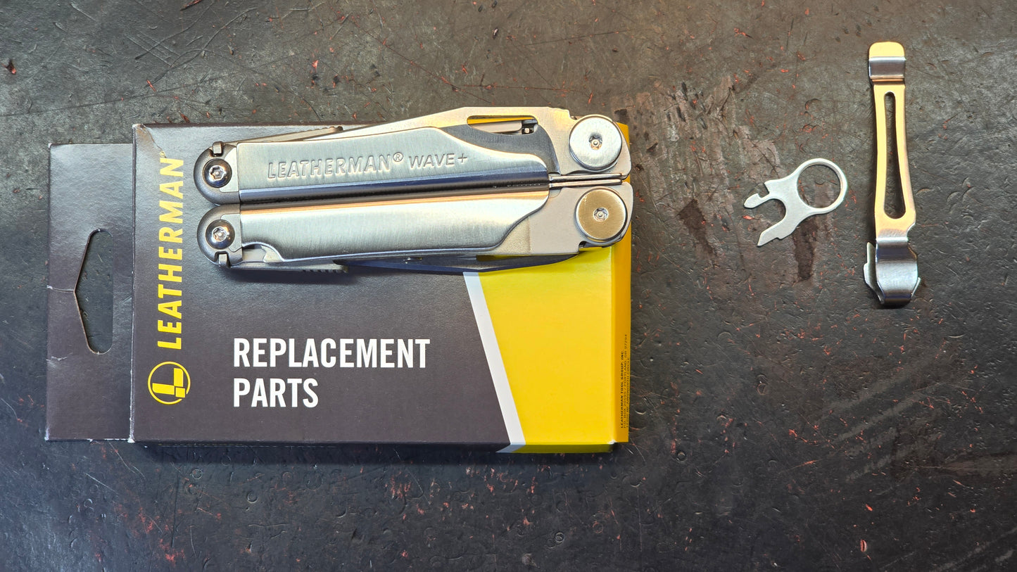 Leatherman Wave Plus Multi-Tool & Pocket clip / ring attachment