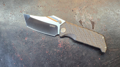 Kubey Hamster Flame & Black Titanium Handle 14C28N